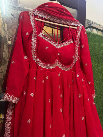 Karwachot special Anarkali Dress