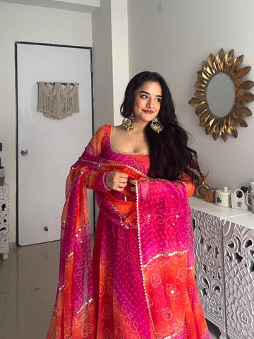 Bandhani Anarkali 💖