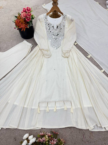 Pure Khadi Cottan Anarkali Dress