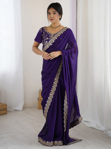 Purple Trending Saree