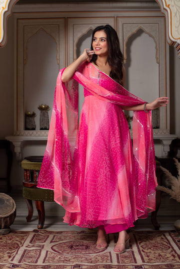 Premium Bandhani Anarkali